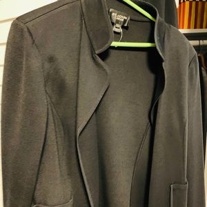 St.John caviar black jacket dress